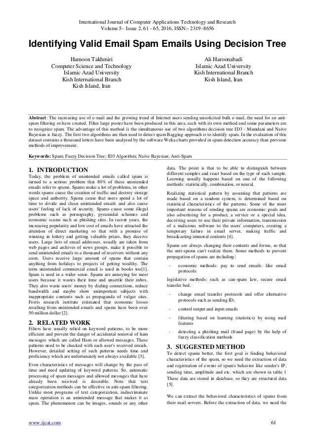 e mail spam filtering a review of techniques and trends email security using spam mail detection and filtering network system